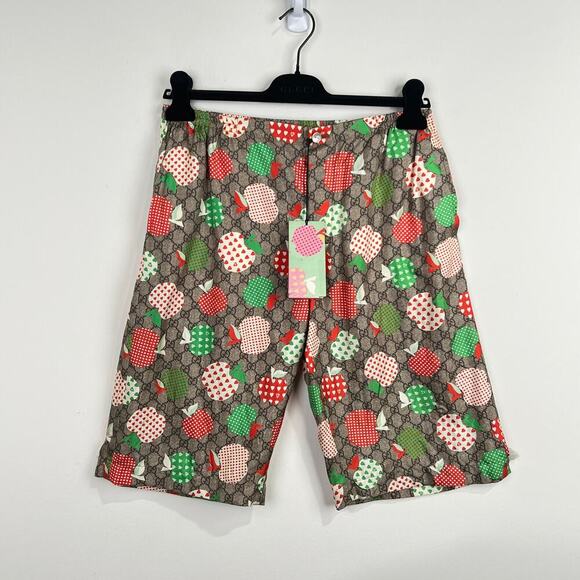 NWT Gucci Silk Apple Shorts Size 46 - Picture 5 of 16